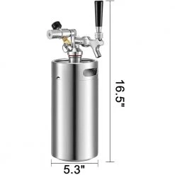 VEVOR 135 oz Pressurized Beer Growler | Adjustable Pressure Stainless Steel Mini Keg with Tap Faucet | Perfect for Restaurants, Bars & Home Use 16 VEVOR 135 oz Pressurized Beer Growler | Adjustable Pressure Stainless Steel Mini Keg with Tap Faucet | Perfect for Restaurants, Bars & Home Use -Drinkware Shop vevor beer growlers pjfpq4l0000000001v0 d4 1000