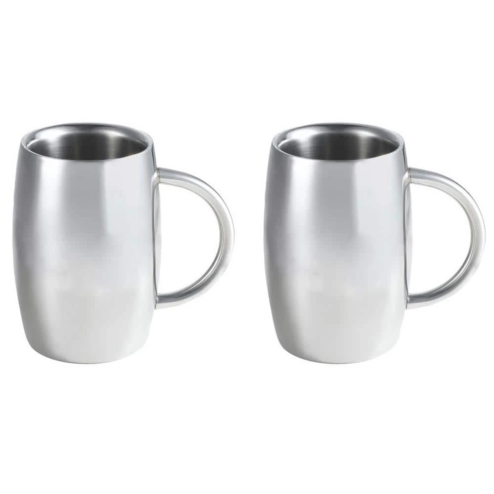 Visol Emerald 14 oz. Stainless Steel Double Walled Beer Mugs (Set of 2) - Premium Insulated Beer Glasses 1 Visol Emerald 14 oz. Stainless Steel Double Walled Beer Mugs (Set of 2) - Premium Insulated Beer Glasses