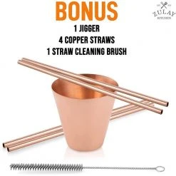 Zulay Kitchen 16 oz. Copper Moscow Mule Mugs - Set of 4 | Elegant Cocktail Glasses -Drinkware Shop zulay kitchen moscow mule mugs z mscw ml cppr mgs 4st fa 1000
